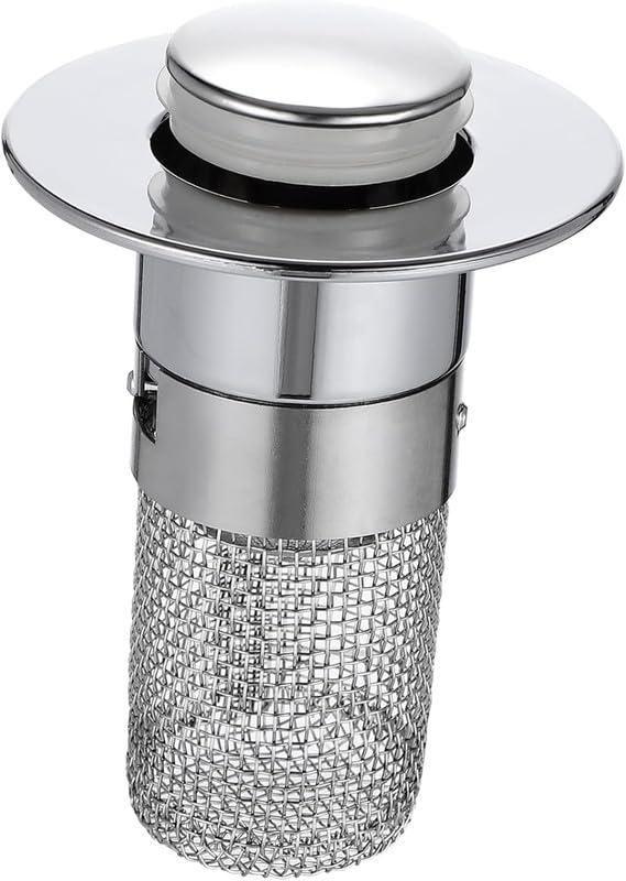 Sink Hair Filter, Removable Stainless Steel Drain Stopper Plug